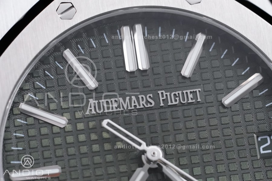 Royal Oak 15510 SS APSF 1:1 Best Edition Green Dial on SS Bracelet SA4302 Super Clone