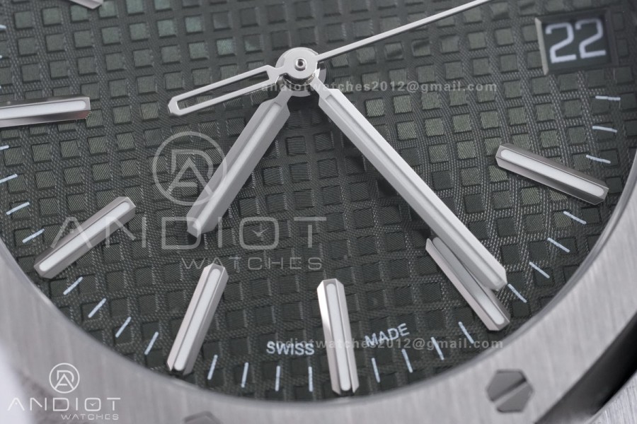 Royal Oak 15510 SS APSF 1:1 Best Edition Green Dial on SS Bracelet SA4302 Super Clone