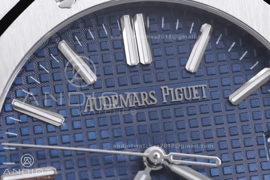 Royal Oak 15510 SS APSF 1:1 Best Edition Blue Dial on SS Bracelet SA4302 Super Clone