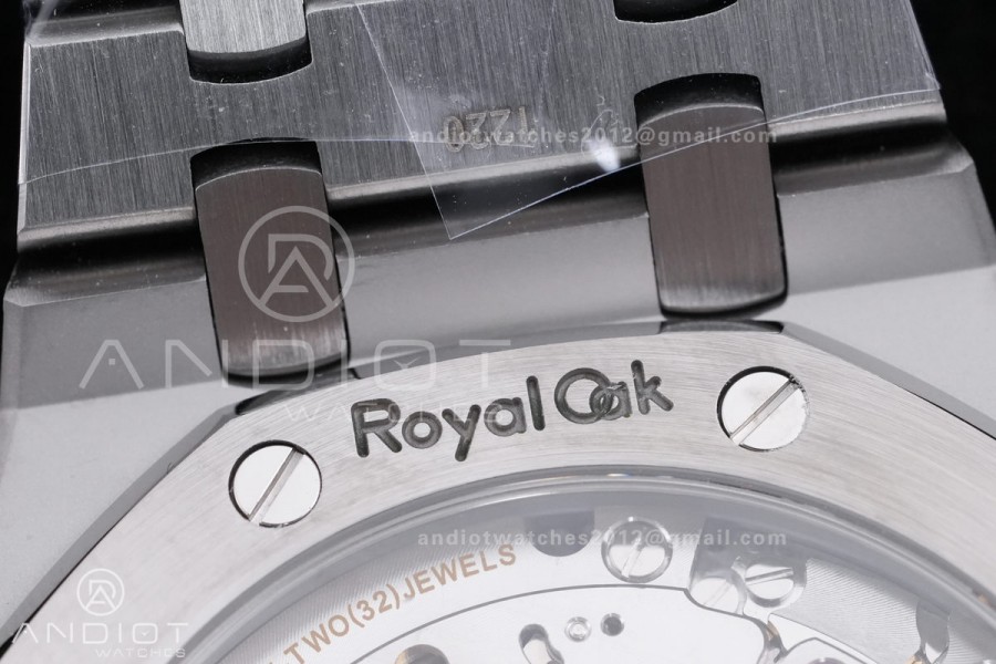 Royal Oak 15510 SS APSF 1:1 Best Edition Black Dial on SS Bracelet SA4302 Super Clone