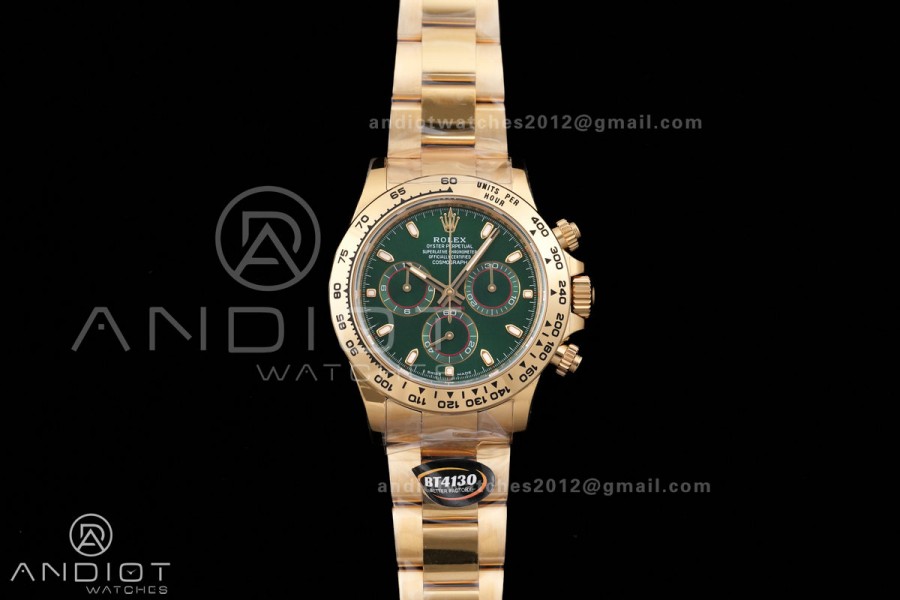 Daytona 116508 BTF 1:1 Best Edition Green Dial on YG Bracelet SA4130