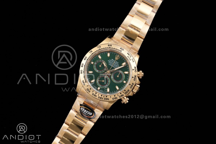 Daytona 116508 BTF 1:1 Best Edition Green Dial on YG Bracelet SA4130