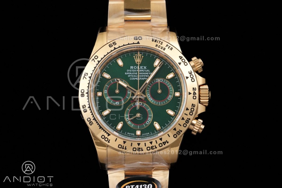 Daytona 116508 BTF 1:1 Best Edition Green Dial on YG Bracelet SA4130