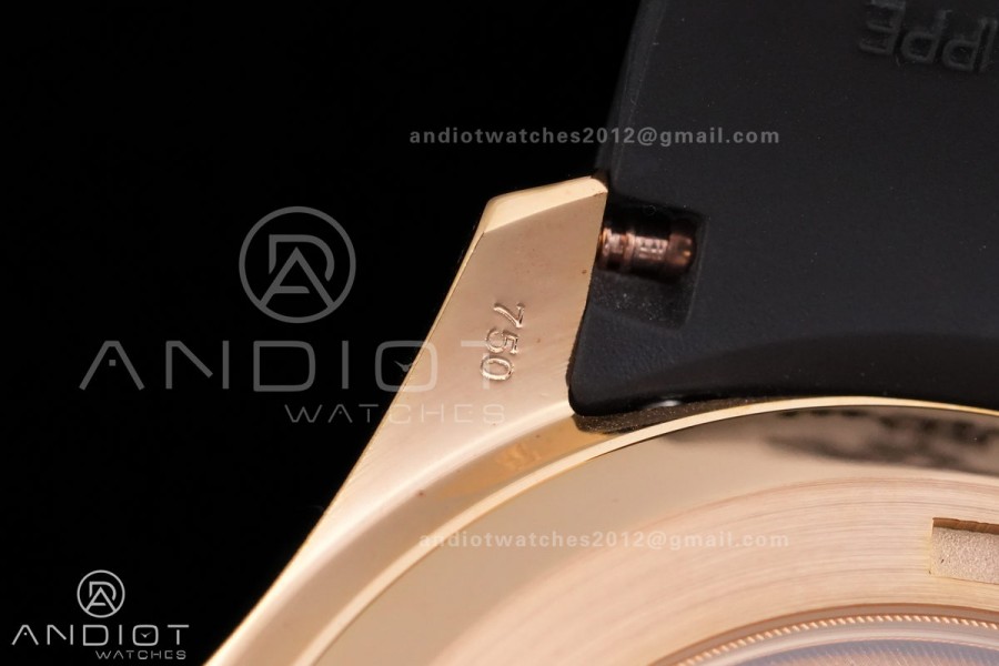 Aquanaut 5167 RG BUFF 1:1 Best Edition Brown Dial on Brown Rubber Strap 330 Super Clone (Weighted 124g)