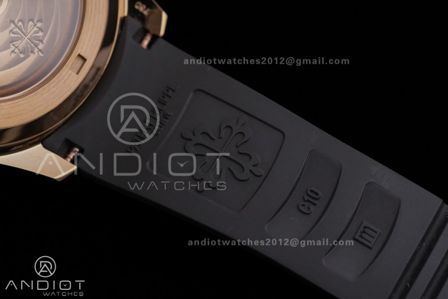 Aquanaut 5167 RG BUFF 1:1 Best Edition Brown Dial on Brown Rubber Strap 330 Super Clone (Weighted 124g)