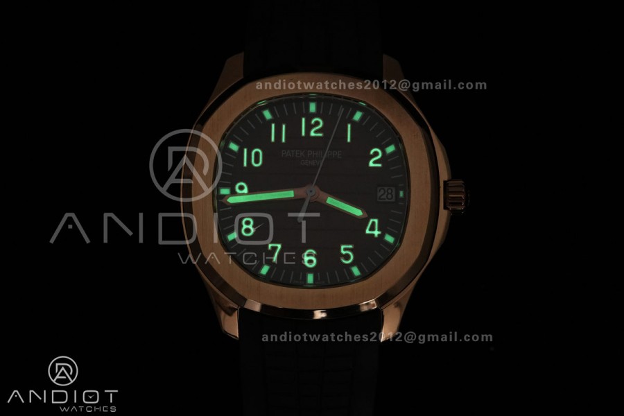 Aquanaut 5167 RG BUFF 1:1 Best Edition Brown Dial on Brown Rubber Strap 330 Super Clone (Weighted 124g)