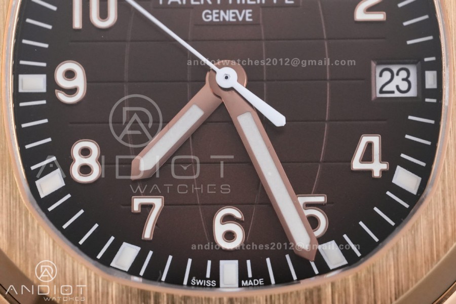 Aquanaut 5167 RG BUFF 1:1 Best Edition Brown Dial on Brown Rubber Strap 330 Super Clone (Weighted 124g)