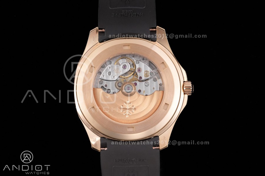 Aquanaut 5167 RG BUFF 1:1 Best Edition Brown Dial on Brown Rubber Strap 330 Super Clone (Weighted 124g)