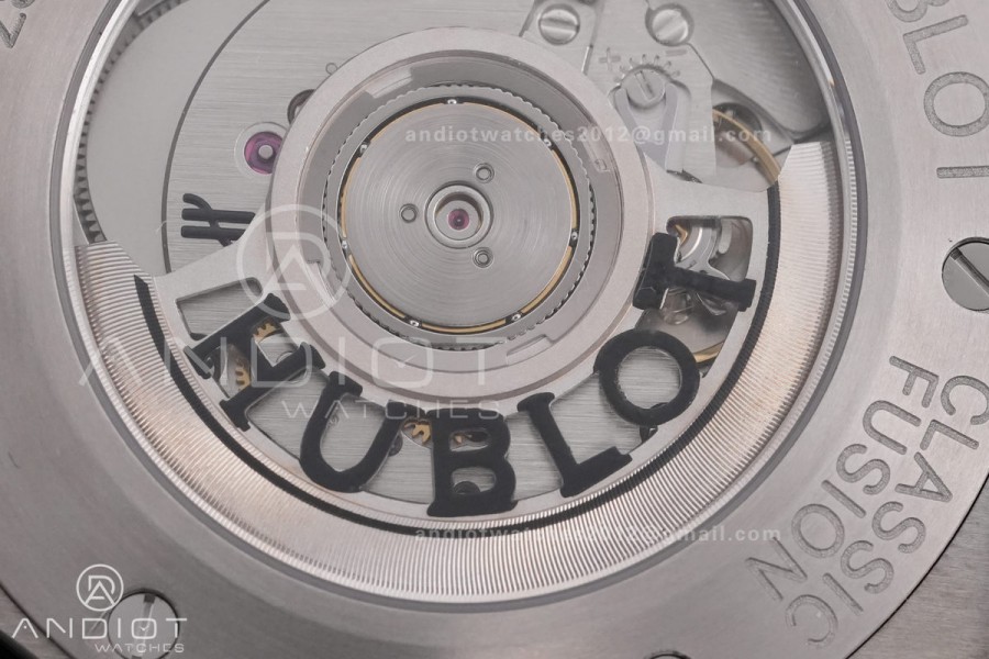 Classic Fusion 42mm Titanium JJZF 1:1 V2 Best Edition Blue Textured Dial On Blue Rubber Strap Asian SW300