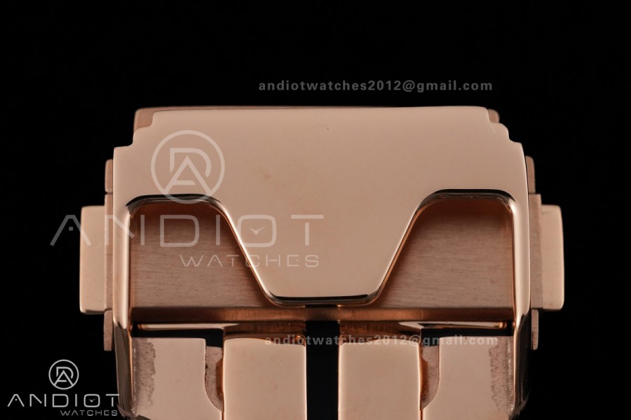 Classic Fusion 42mm RG JJZF 1:1 Best Edition Blue Textured Dial On Blue Rubber Strap Asian SW300