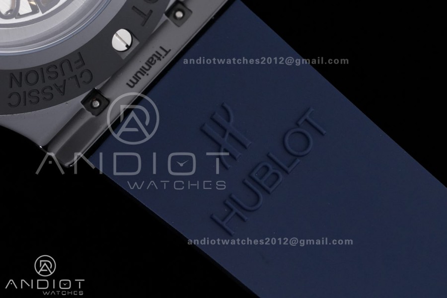 Classic Fusion 42mm Ceramic JJZF 1:1 V2 Best Edition Blue Textured Dial On Blue Rubber Strap Asian SW300