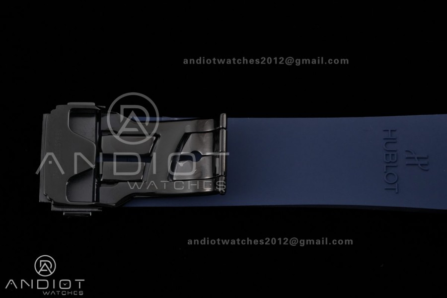 Classic Fusion 42mm Ceramic JJZF 1:1 V2 Best Edition Blue Textured Dial On Blue Rubber Strap Asian SW300
