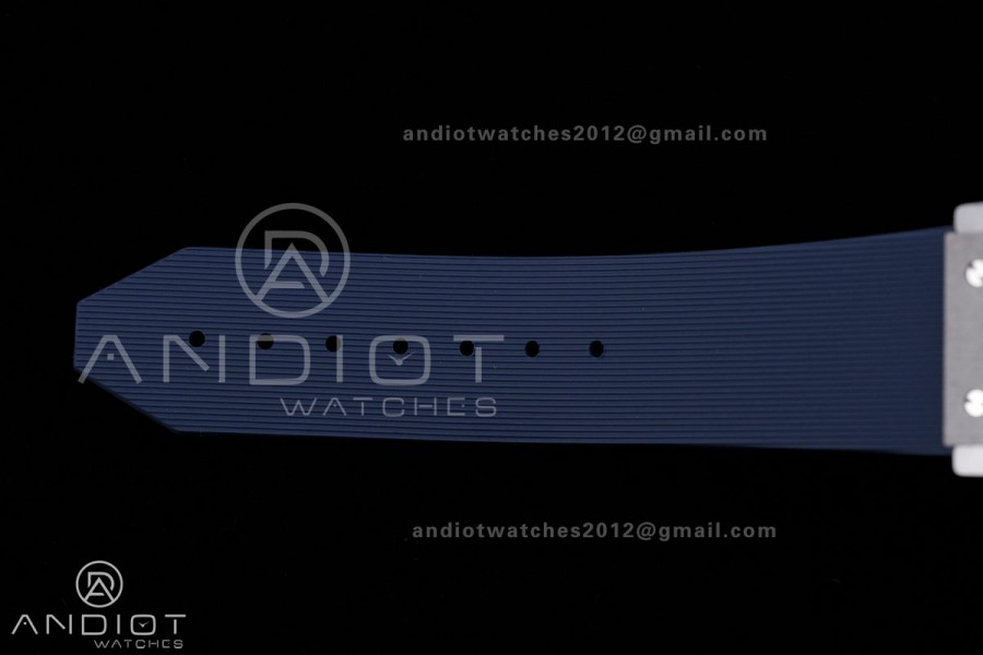 Classic Fusion 42mm Ceramic JJZF 1:1 V2 Best Edition Blue Textured Dial On Blue Rubber Strap Asian SW300