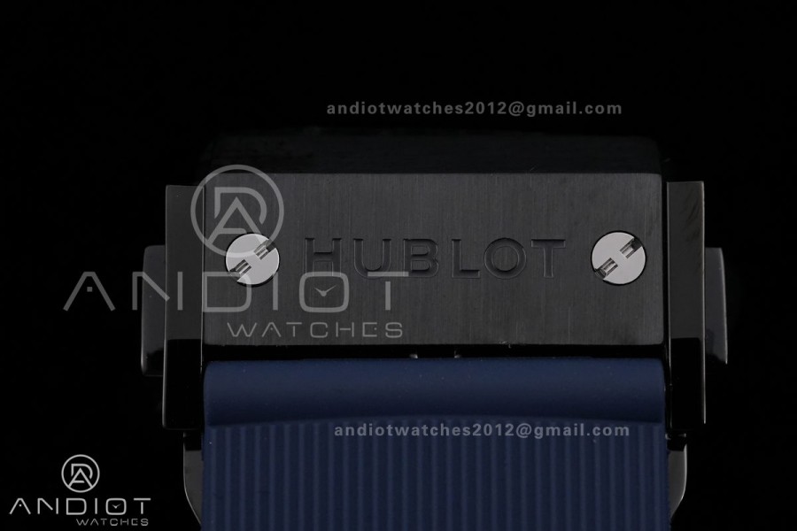 Classic Fusion 42mm Ceramic JJZF 1:1 V2 Best Edition Blue Textured Dial On Blue Rubber Strap Asian SW300