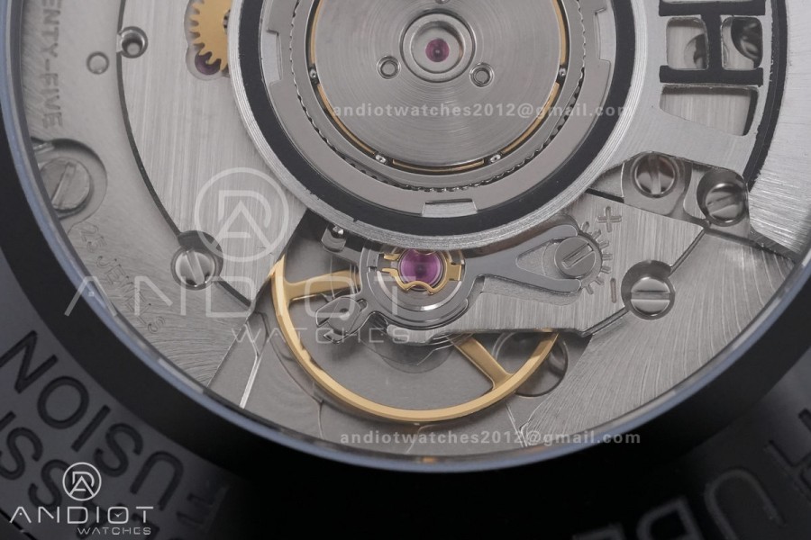 Classic Fusion 42mm Ceramic JJZF 1:1 V2 Best Edition Blue Textured Dial On Blue Rubber Strap Asian SW300