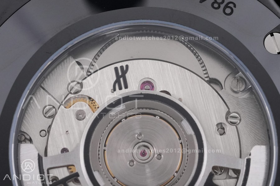 Classic Fusion 42mm Ceramic JJZF 1:1 V2 Best Edition Blue Textured Dial On Blue Rubber Strap Asian SW300