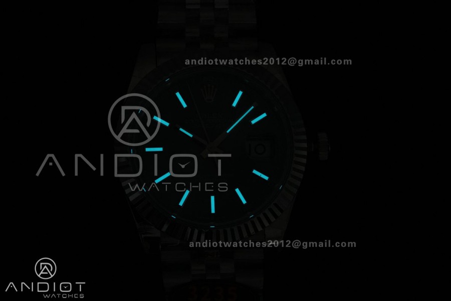 DateJust 41 126334 QF 1:1 Best Edition 904L Steel Green Stick Dial on Jubilee Bracelet QF3235 (149g)