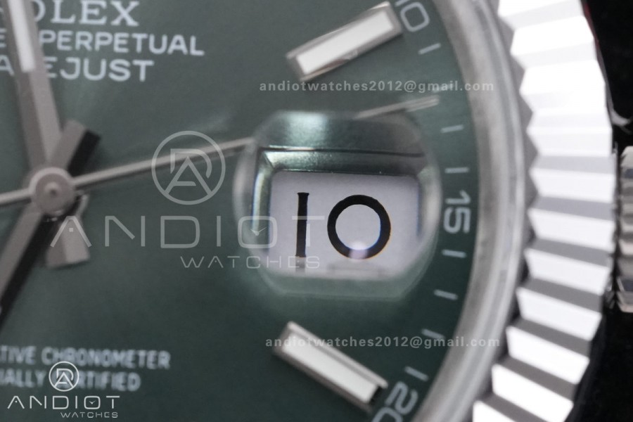 DateJust 41 126334 QF 1:1 Best Edition 904L Steel Green Stick Dial on Jubilee Bracelet QF3235 (149g)