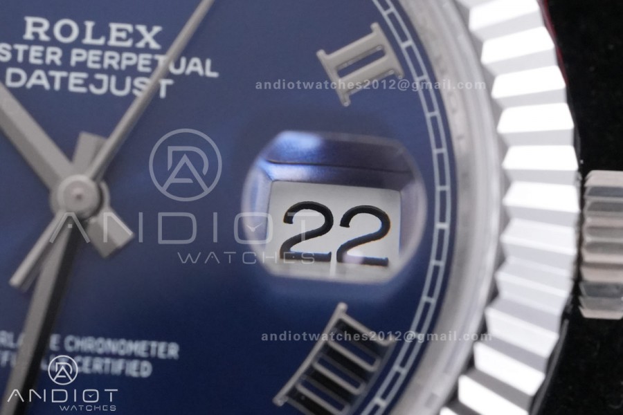 DateJust 41 126334 QF 1:1 Best Edition 904L Steel Blue Roman Dial on Jubilee Bracelet QF3235 (149g)