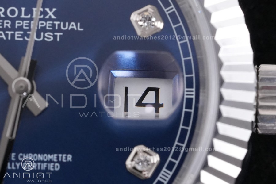 DateJust 41 126334 QF 1:1 Best Edition 904L Steel Blue Diamonds Dial on Jubilee Bracelet QF3235 (149g)