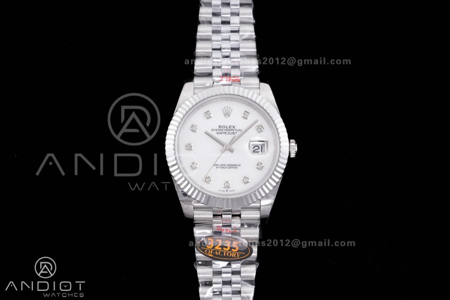DateJust 41 126334 QF 1:1 Best Edition 904L Steel White MOP Dial on Jubilee Bracelet QF3235 (149g)
