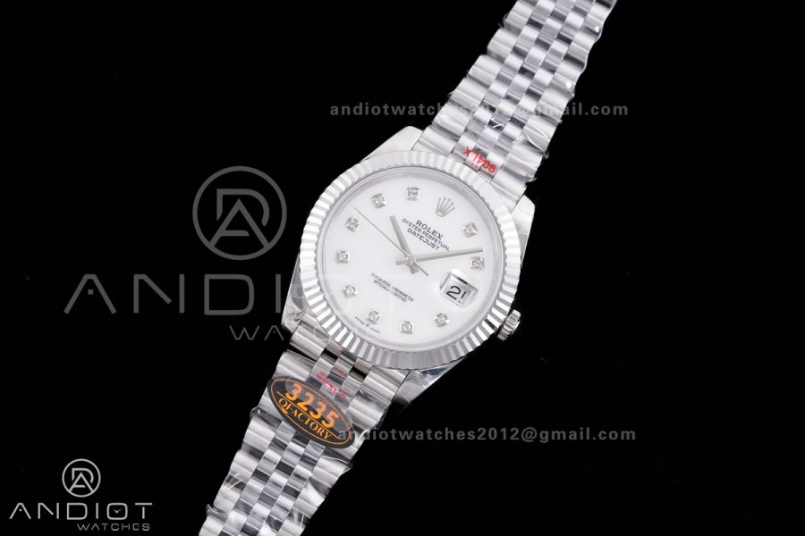 DateJust 41 126334 QF 1:1 Best Edition 904L Steel White MOP Dial on Jubilee Bracelet QF3235 (149g)