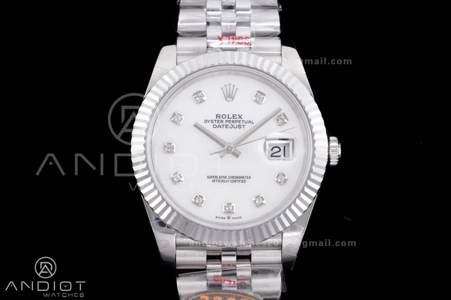 DateJust 41 126334 QF 1:1 Best Edition 904L Steel White MOP Dial on Jubilee Bracelet QF3235 (149g)