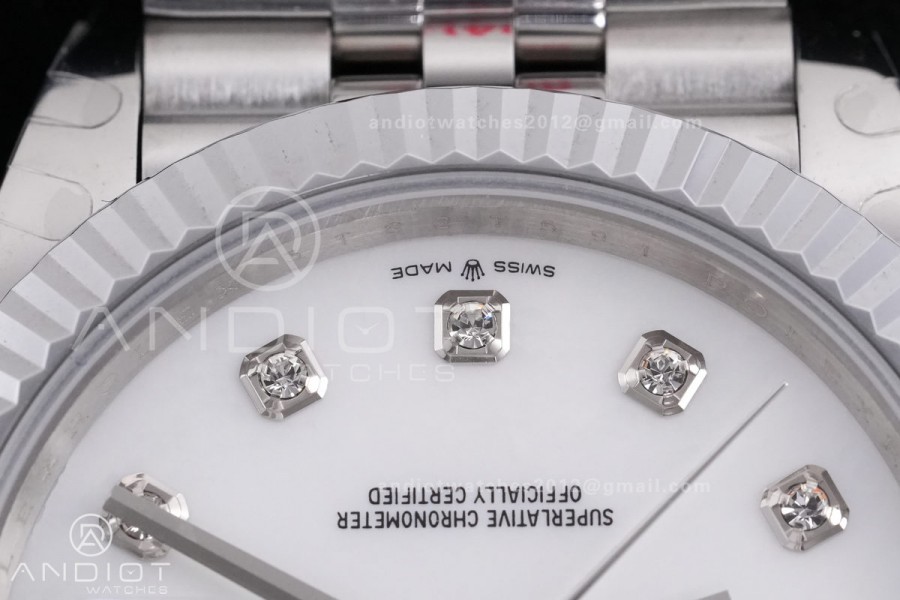 DateJust 41 126334 QF 1:1 Best Edition 904L Steel White MOP Dial on Jubilee Bracelet QF3235 (149g)