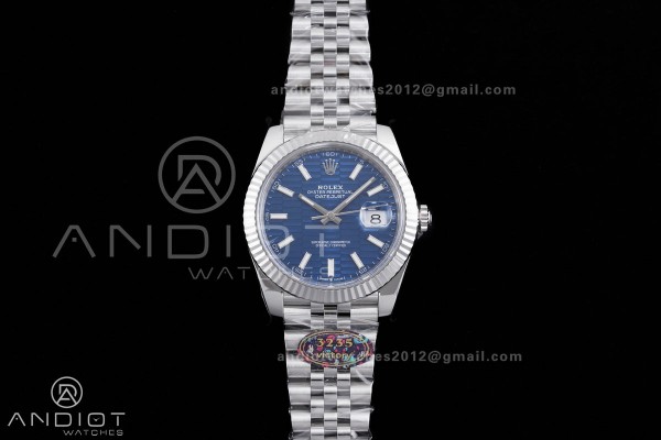 DateJust 41 126334 904L SS VF 1:1 Best Edition Blu...