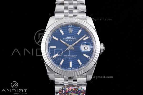 DateJust 41 126334 904L SS VF 1:1 Best Edition Blu...