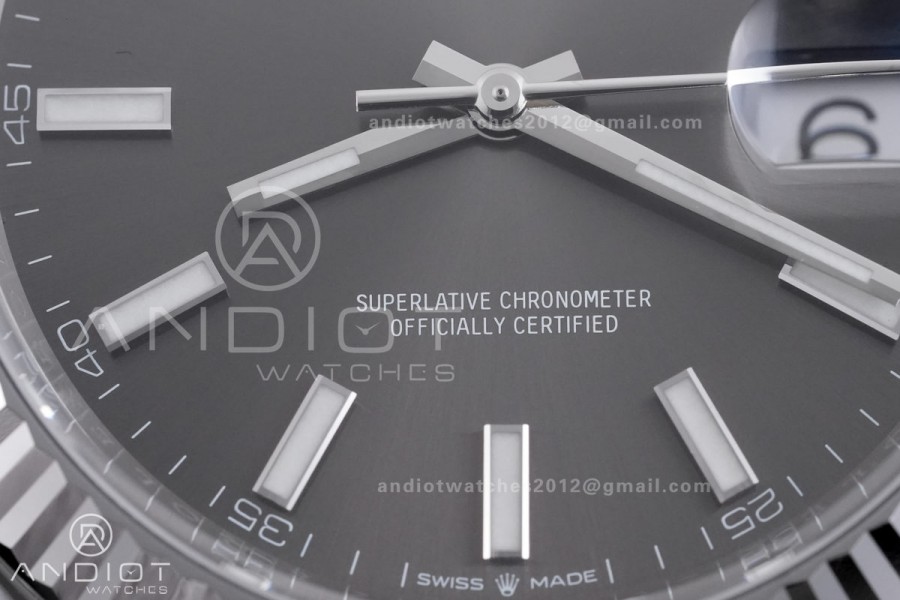 DateJust 41 126334 904L SS VF 1:1 Best Edition Gray Stick Dial on Jubilee Bracelet DD3235