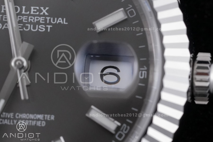 DateJust 41 126334 904L SS VF 1:1 Best Edition Gray Stick Dial on Jubilee Bracelet DD3235