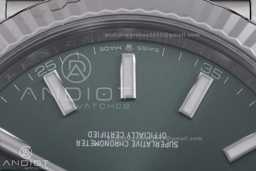 DateJust 41 126334 904L SS VF 1:1 Best Edition Green Stick Dial on Oyster Bracelet DD3235