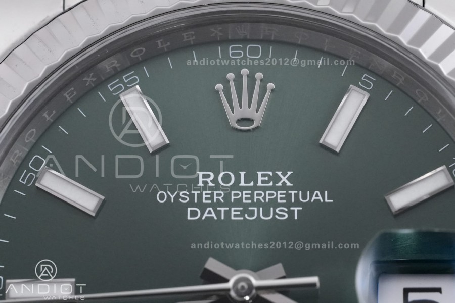 DateJust 41 126334 904L SS VF 1:1 Best Edition Green Stick Dial on Jubilee Bracelet DD3235