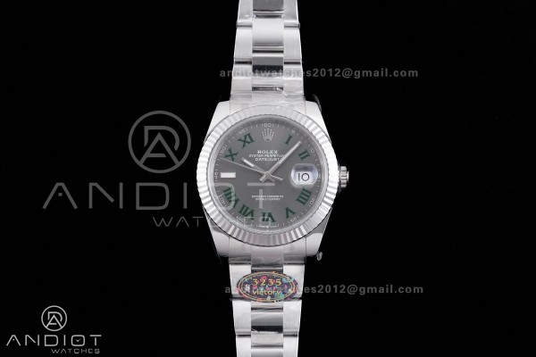 DateJust 41 126334 904L SS VF 1:1 Wimbledon Best E...