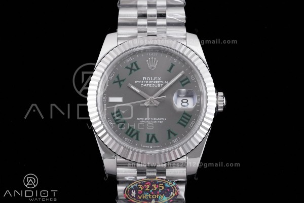 DateJust 41 126334 904L SS VF 1:1 Wimbledon Best E...