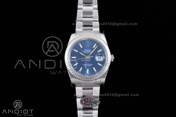 DateJust 41 126334 904L SS VF 1:1 Best Edition Blu...
