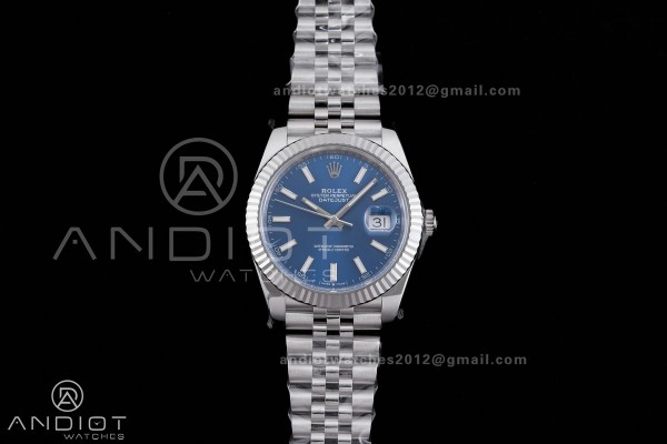 DateJust 41 126334 904L SS VF 1:1 Best Edition Blu...