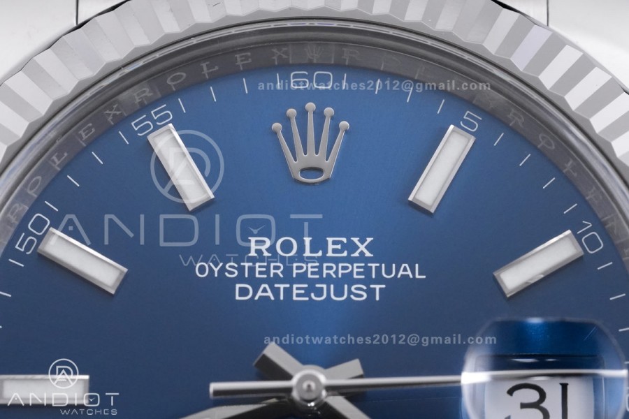 DateJust 41 126334 904L SS VF 1:1 Best Edition Blue  Stick Dial on Jubilee Bracelet DD3235