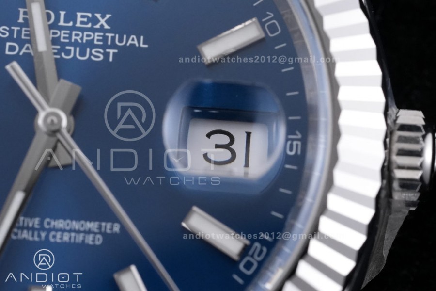 DateJust 41 126334 904L SS VF 1:1 Best Edition Blue  Stick Dial on Jubilee Bracelet DD3235
