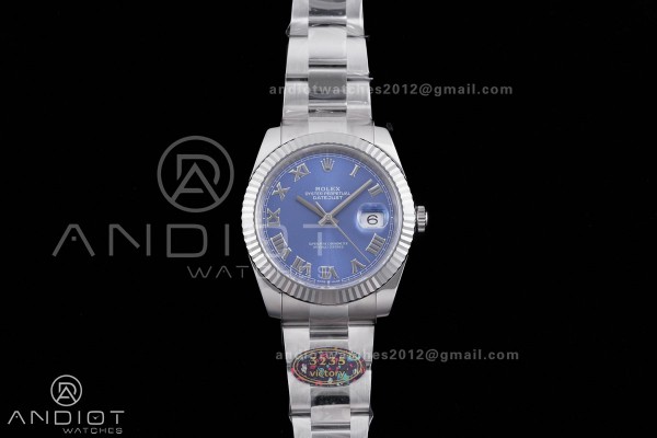 DateJust 41 126334 904L SS VF 1:1 Best Edition Blu...