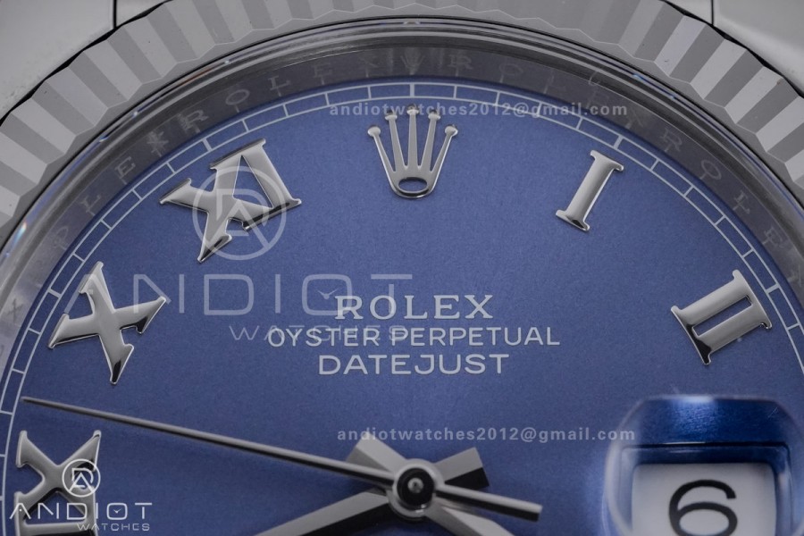 DateJust 41 126334 904L SS VF 1:1 Best Edition Blue Roman Dial on Oyster Bracelet DD3235