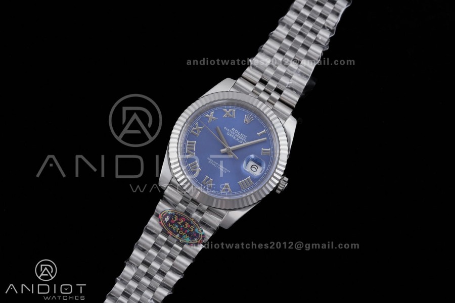 DateJust 41 126334 904L SS VF 1:1 Best Edition Blue Roman Dial on Jubilee Bracelet DD3235