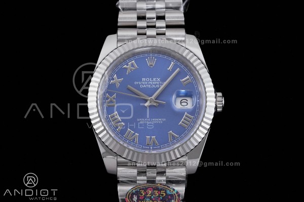 DateJust 41 126334 904L SS VF 1:1 Best Edition Blu...