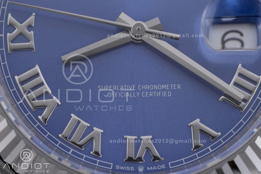 DateJust 41 126334 904L SS VF 1:1 Best Edition Blue Roman Dial on Jubilee Bracelet DD3235