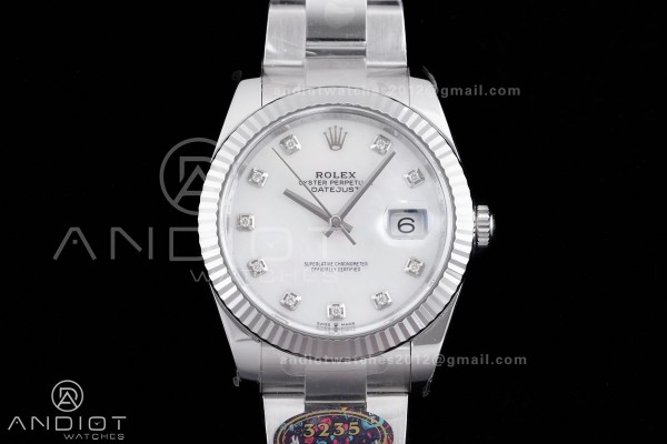 DateJust 41 126334 904L SS VF 1:1 Best Edition Whi...