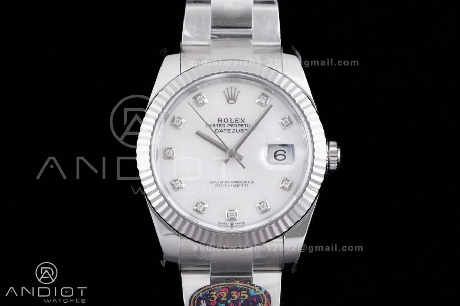 DateJust 41 126334 904L SS VF 1:1 Best Edition White MOP Dial on Oyster Bracelet DD3235