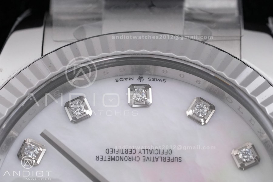 DateJust 41 126334 904L SS VF 1:1 Best Edition White MOP Dial on Oyster Bracelet DD3235