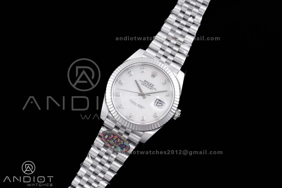 DateJust 41 126334 904L SS VF 1:1 Best Edition White MOP Dial on Jubilee Bracelet DD3235