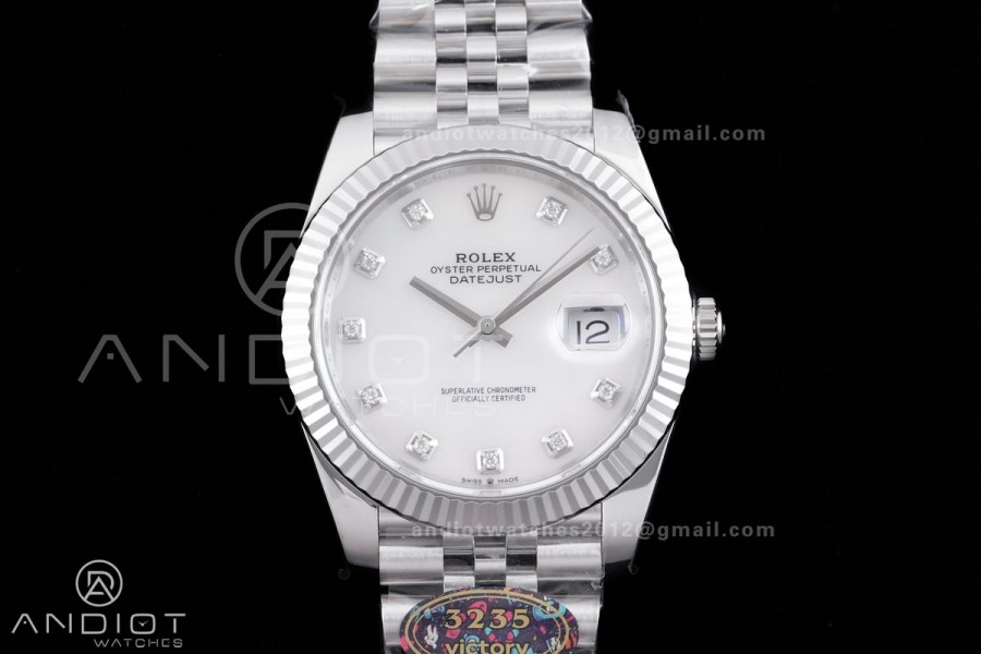 DateJust 41 126334 904L SS VF 1:1 Best Edition White MOP Dial on Jubilee Bracelet DD3235